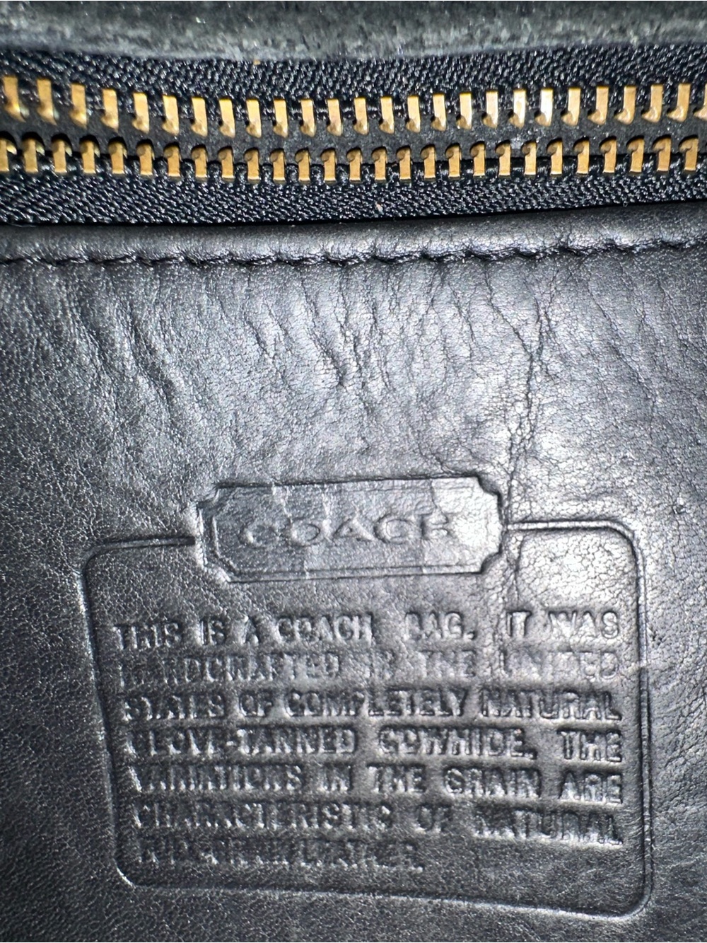 Vintage Coach Willis Midmight Blue Leather with brass accents shoulder bag! - Picture 10 of 10